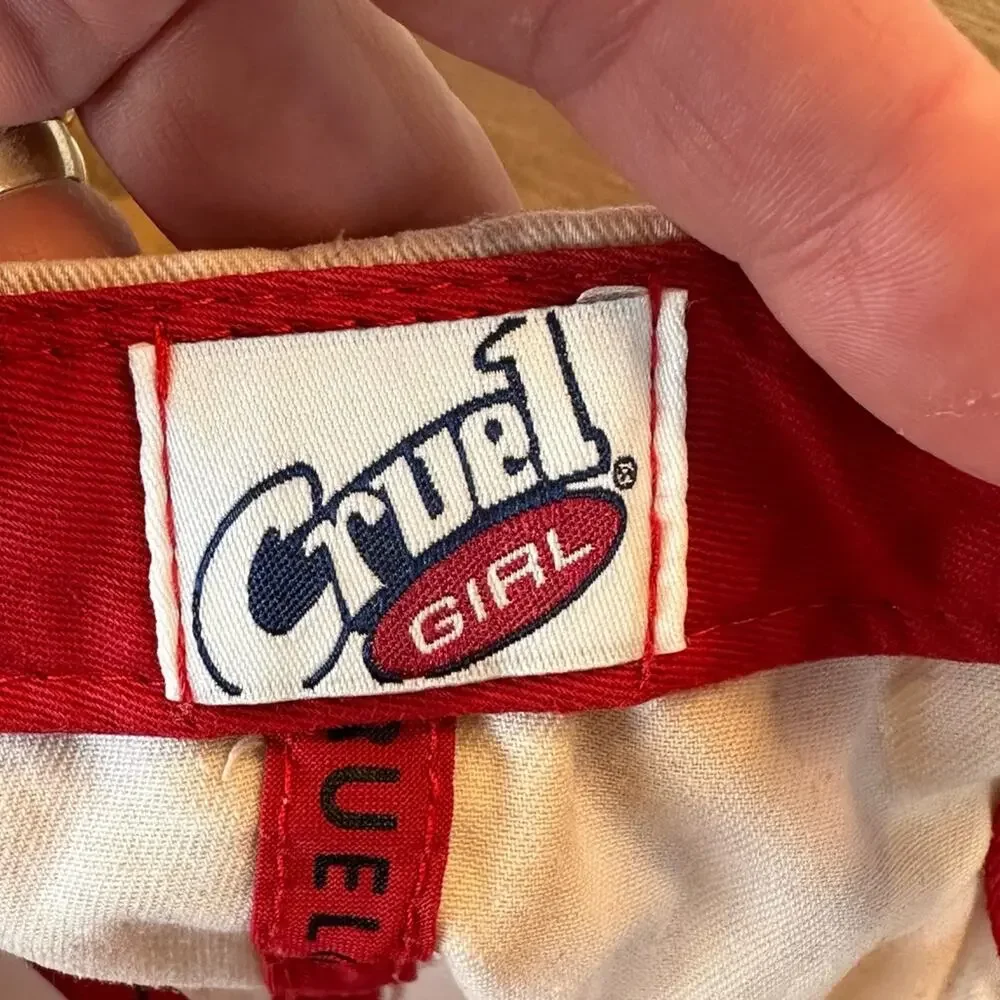 Cruel Girl Western Wear Baseball Cap Maroon Ivory Adjustable